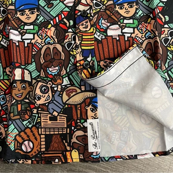 RSVLTS Colorful Cartoon Print Casual Button Down Shirt - Picture 2 of 5